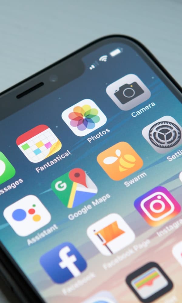 Chequ mobile app showing business dashboard on smartphone